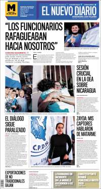 Portada de El Nuevo Diario (Nicaragua)