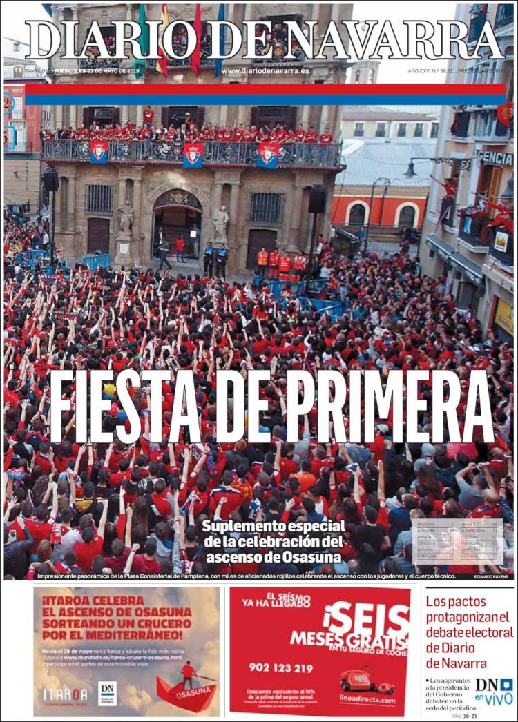 Portada de Diario de Navarra (Espa&ntilde;a)