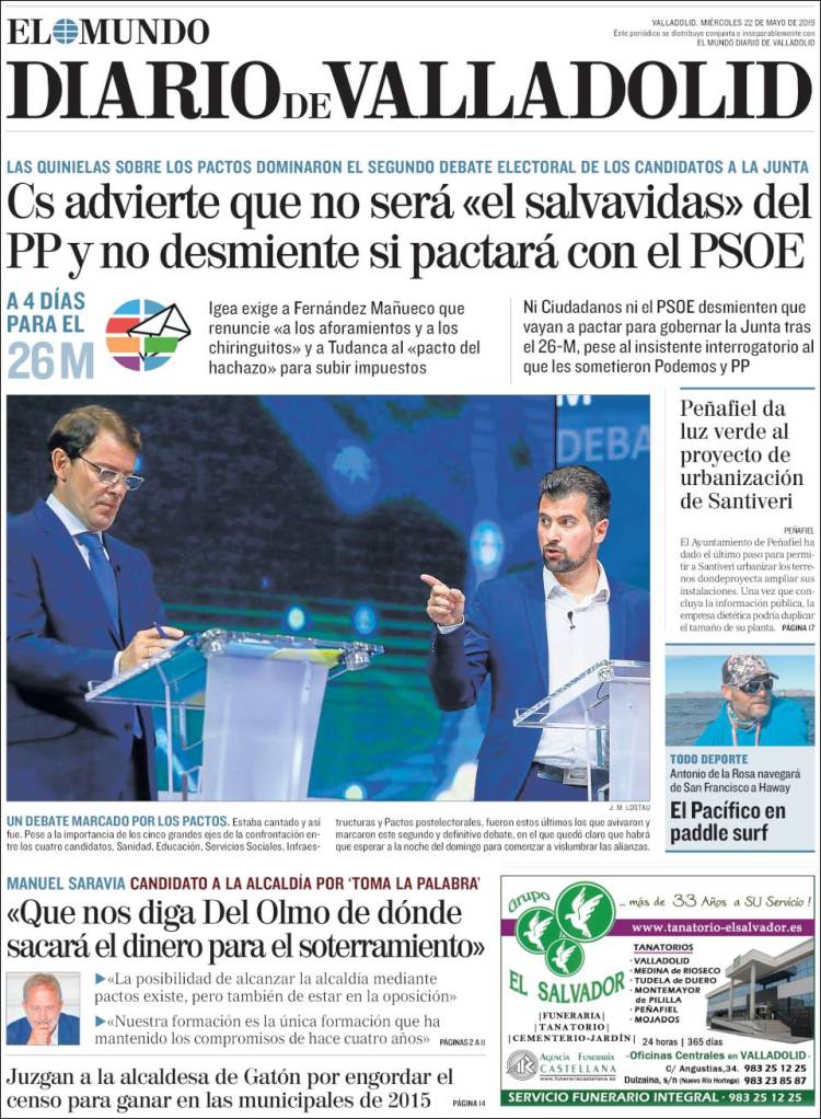 Portada de Diario de Valladolid (Espa&ntilde;a)