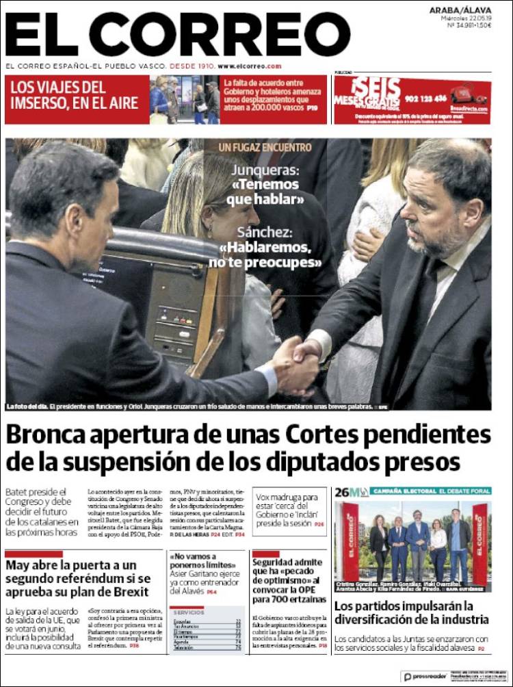 Portada de El Correo - Álava (Espa&ntilde;a)