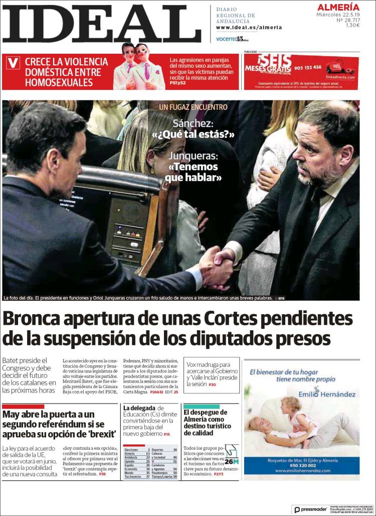 Portada de Ideal Almeria (Espa&ntilde;a)