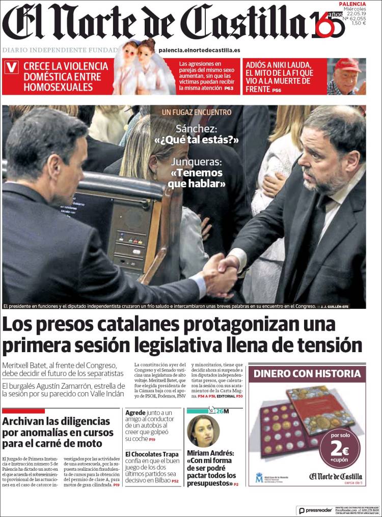 Portada de Norte de Castilla - Palencia (Espa&ntilde;a)