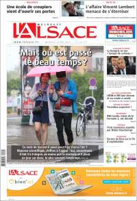 Portada de Journal L'Alsace (Francia)