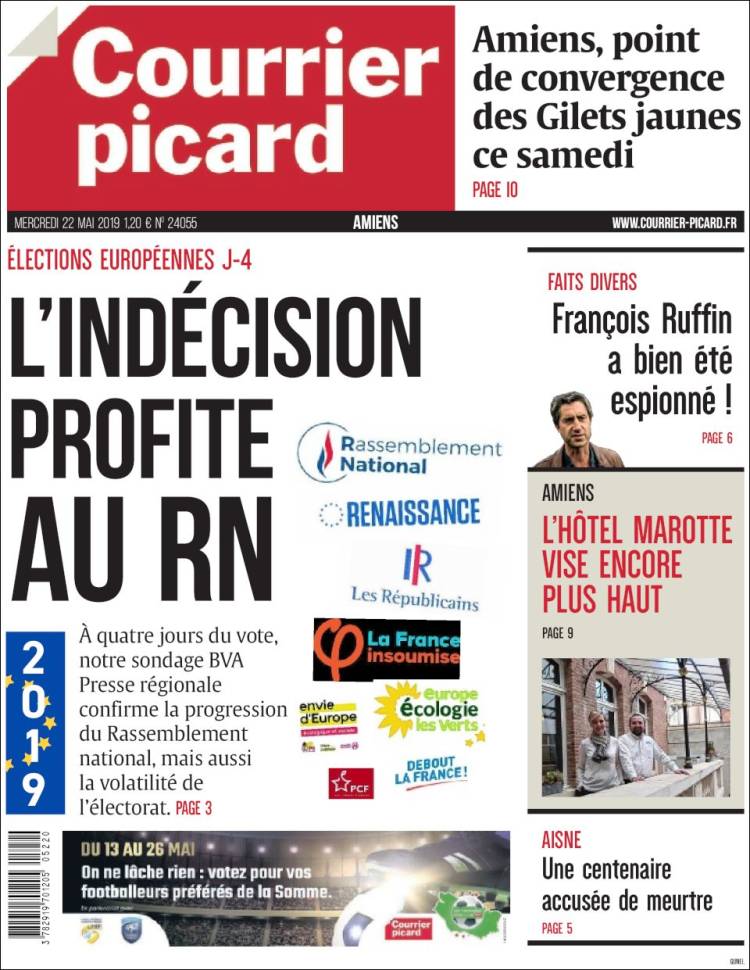 Portada de Courrier Picard (France)