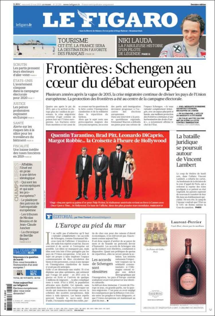 Portada de Le Figaro (Francia)