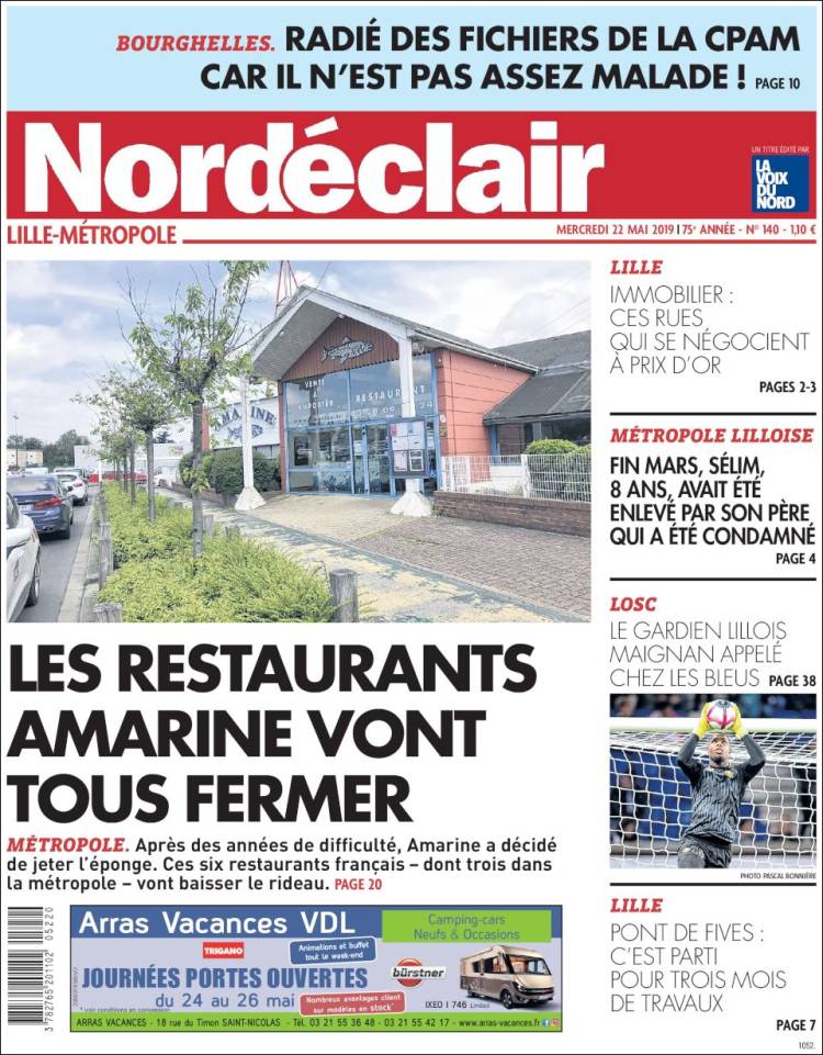 Portada de Nord Éclair (Francia)