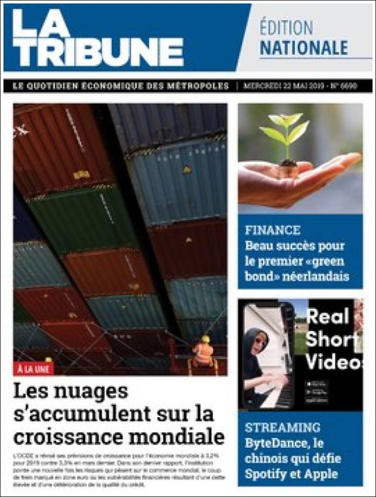 Portada de La Tribune (Francia)