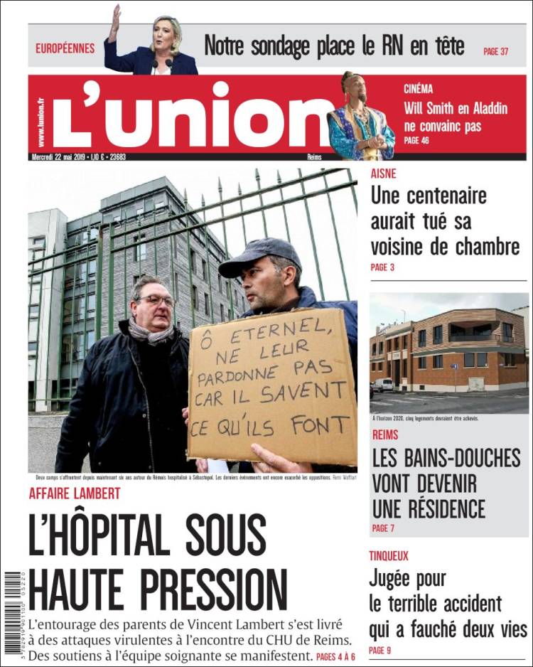 Portada de L'Union (Francia)