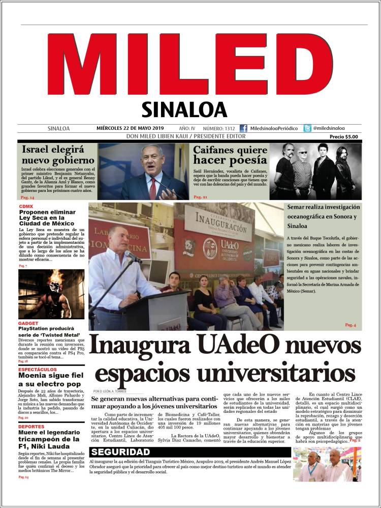 Portada de Miled - Sinaloa (México)