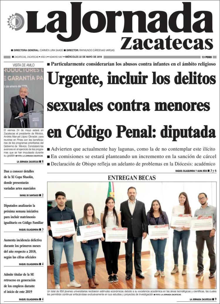 Portada de Jornada de Zacatecas (México)