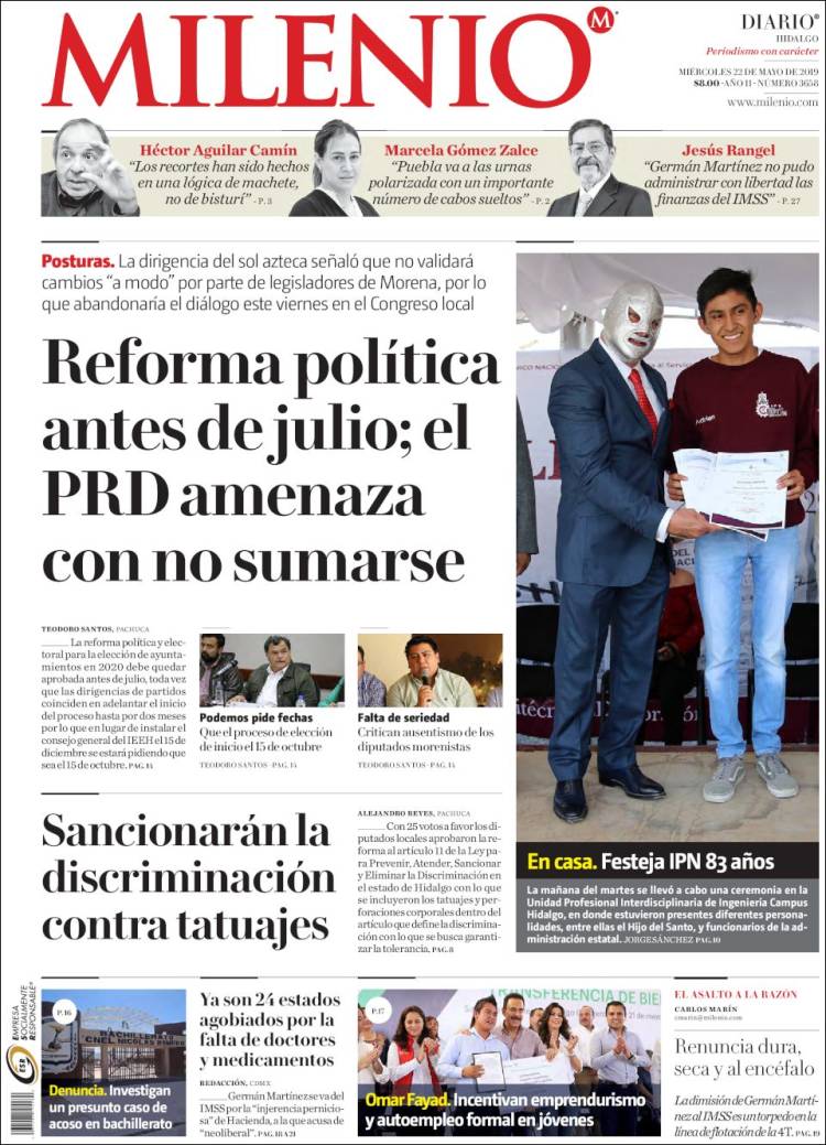 Portada de Milenio de Hidalgo (México)