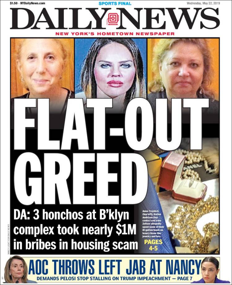 Portada de Daily News - New York (États-Unis)