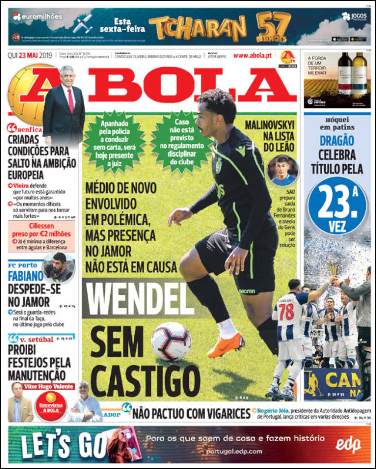 Portada de A Bola (Portugal)