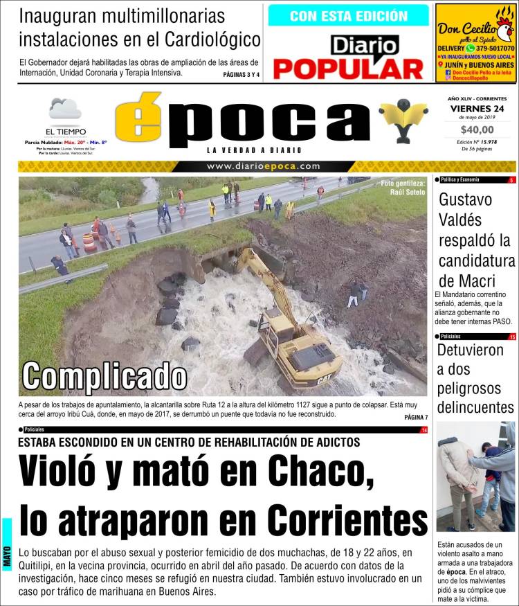 Portada de Diario Época (Argentina)