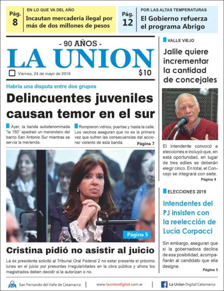 Portada de La Unión (Argentina)