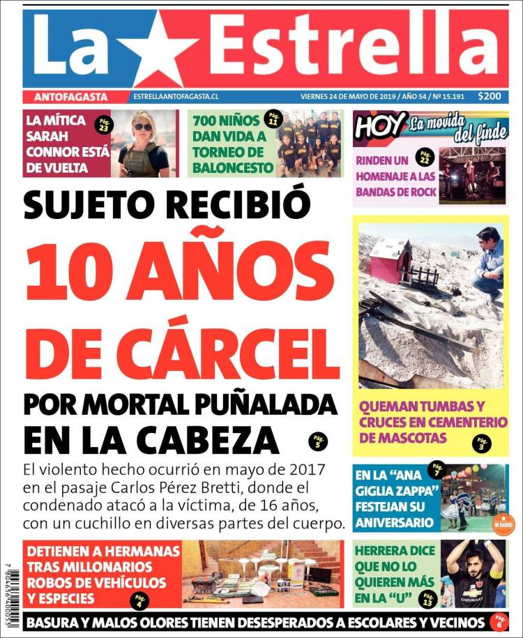 Portada de La Estrella del Norte (Chile)