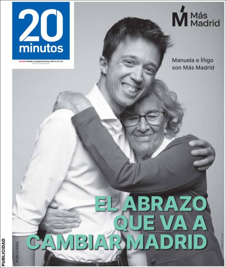 Portada de 20 Minutos - Madrid (España)