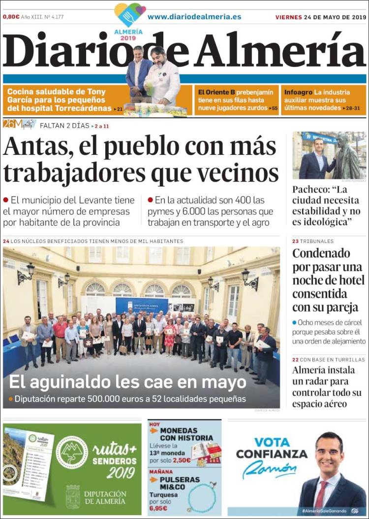 Portada de Diario de Almería (Spain)