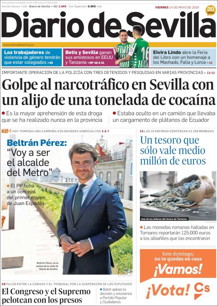 Portada de Diario de Sevilla (España)