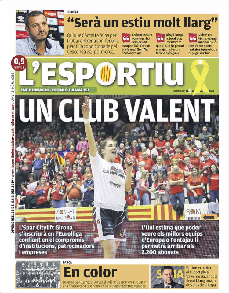 Portada de L'Esportiu : Girona (España)