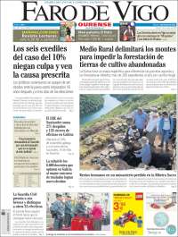 Portada de El Faro de Vigo - Ourense (España)