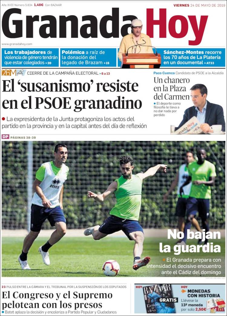 Portada de Granada Hoy (España)