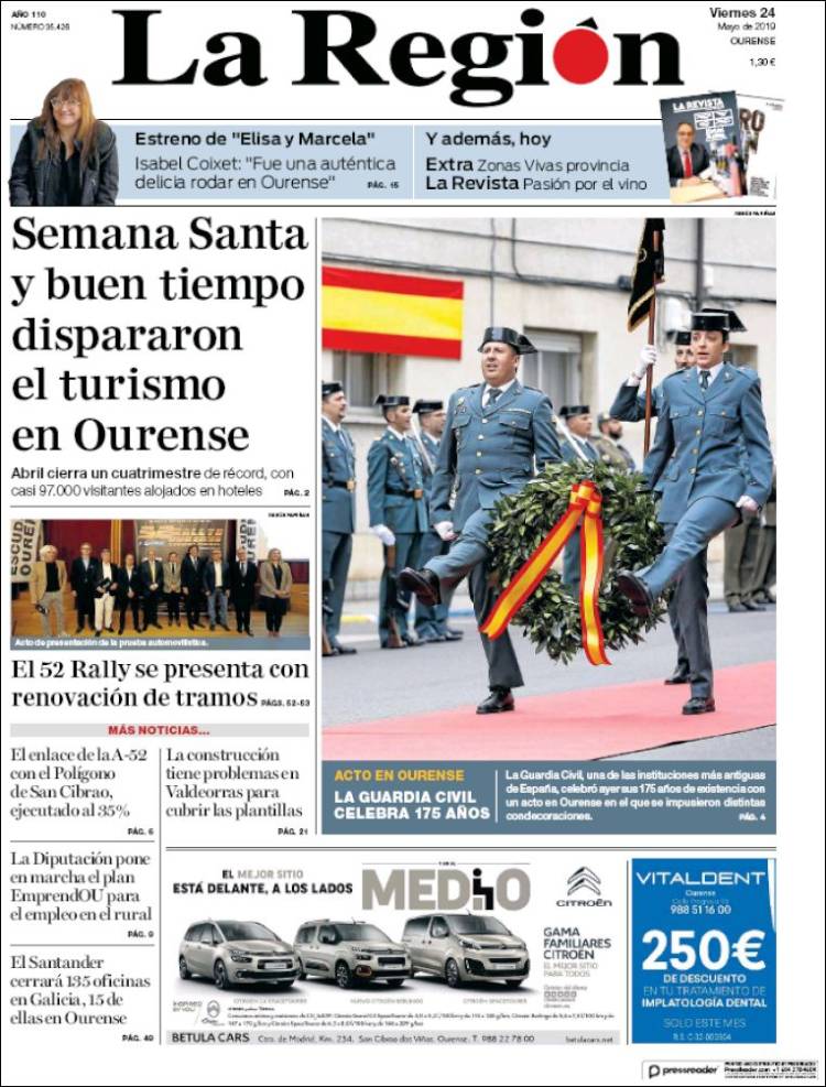 Portada de La Región de Ourense (Spain)