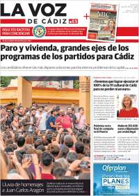 Portada de La Voz de Cádiz (España)