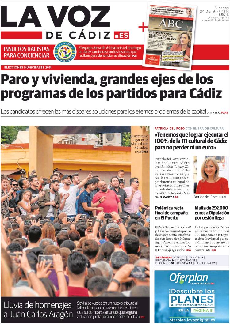 Portada de La Voz de Cádiz (Spain)