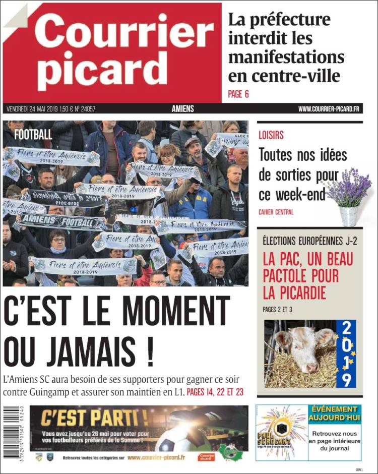 Portada de Courrier Picard (Francia)