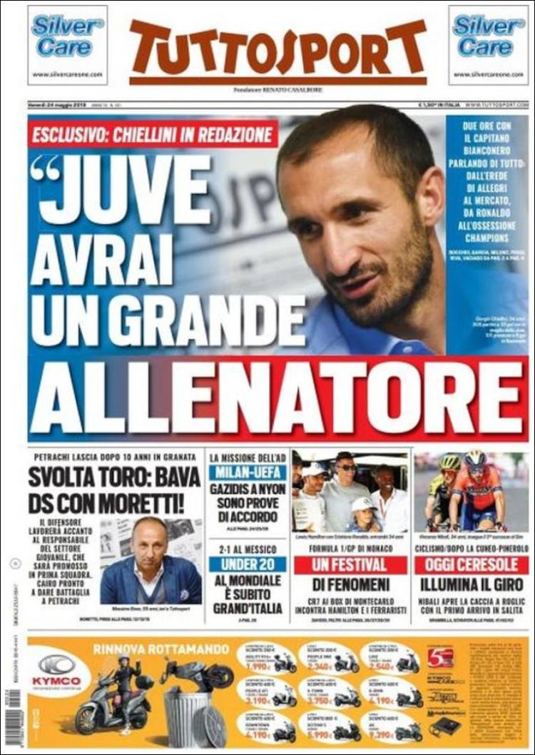 Portada de Tuttosport (Italia)