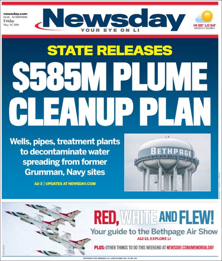 Portada de Newsday (USA)