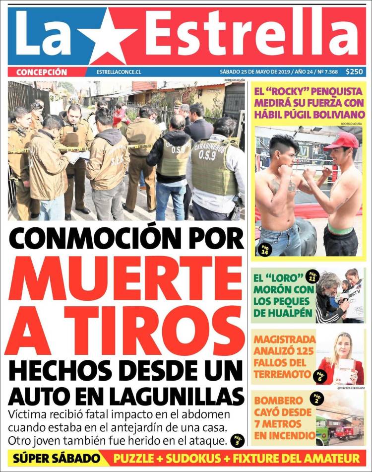 Portada de La Estrella de Concepción (Chile)