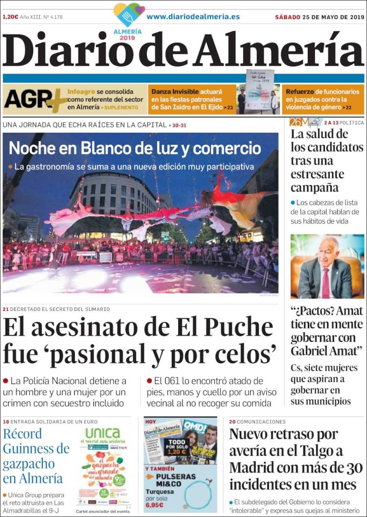 Portada de Diario de Almería (Espa&ntilde;a)