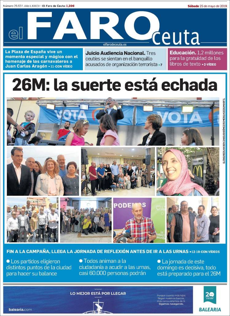 Portada de El Faro de Ceuta (Espa&ntilde;a)