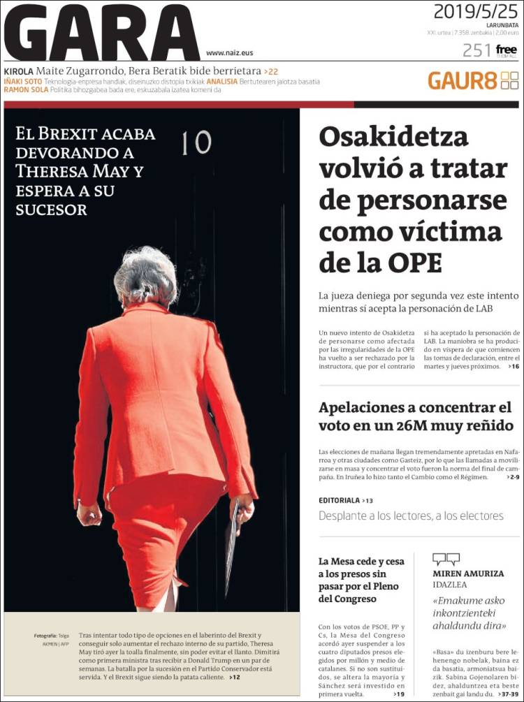Portada de Gara (Espa&ntilde;a)