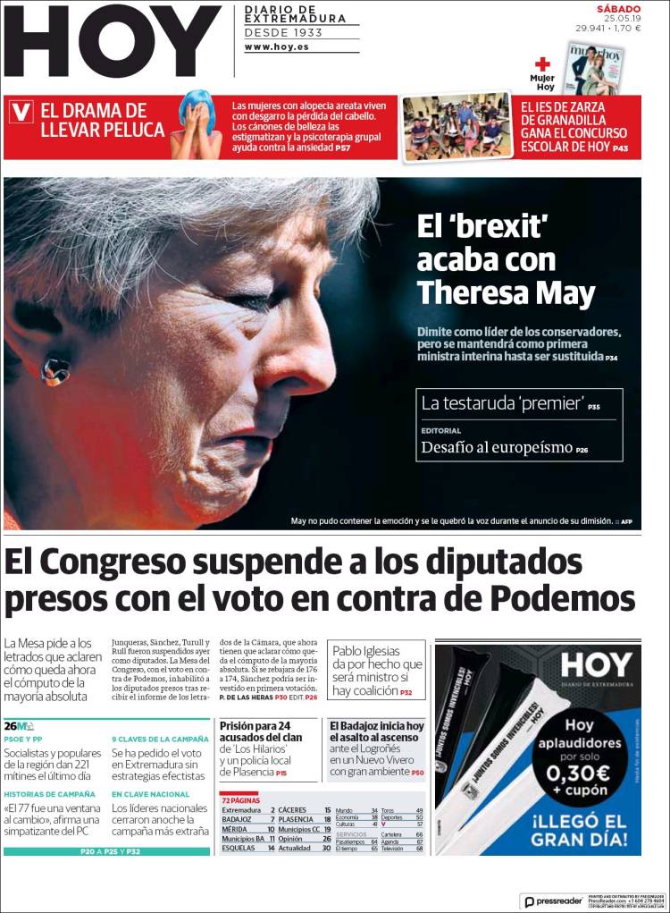 Portada de Hoy - Caceres (Espa&ntilde;a)