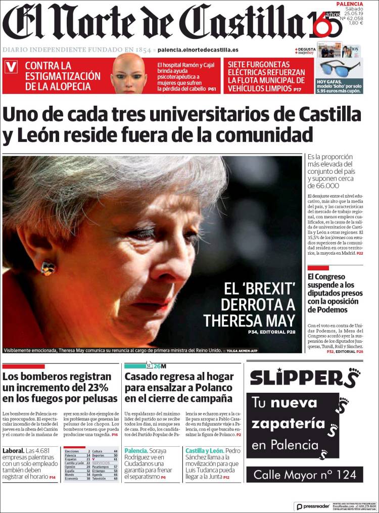 Portada de Norte de Castilla - Palencia (Espa&ntilde;a)