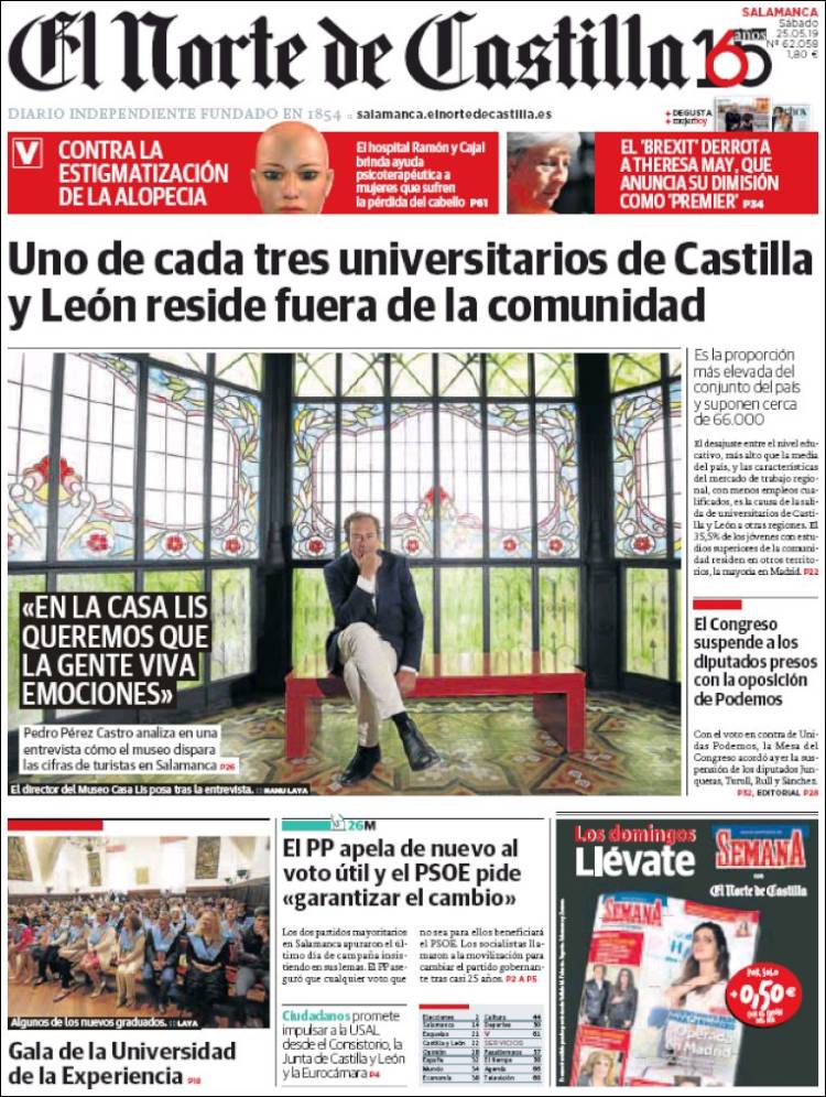 Portada de Norte de Castilla - Salamanca (Espa&ntilde;a)