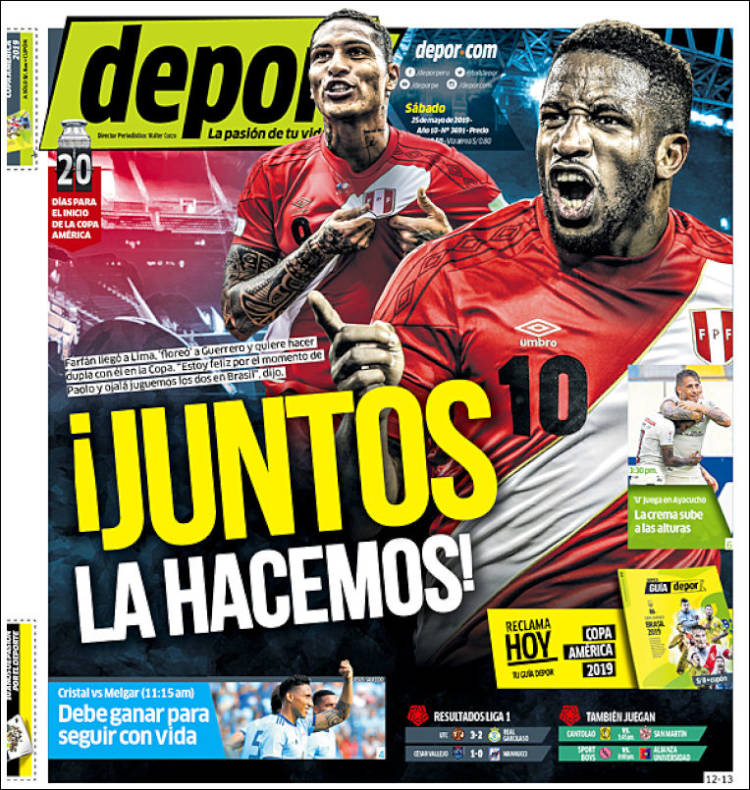 Portada de Depor (Per&uacute;)