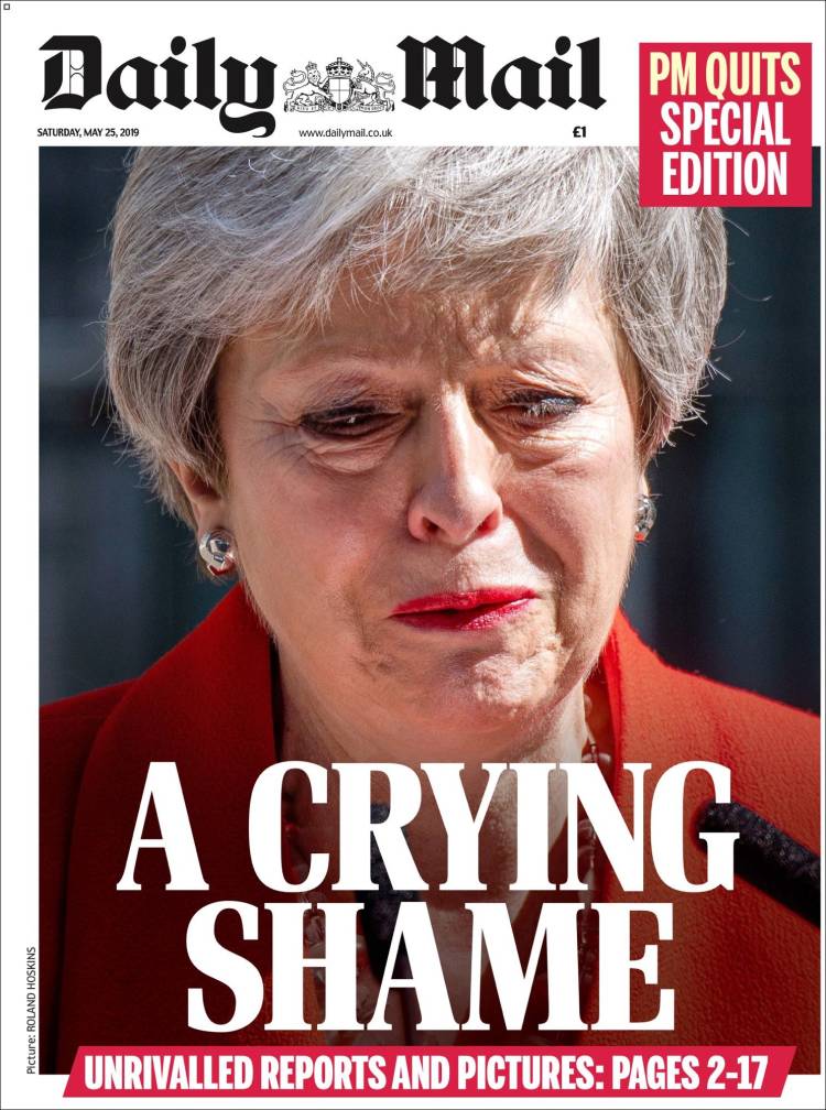 Portada de Daily Mail (Reino Unido)