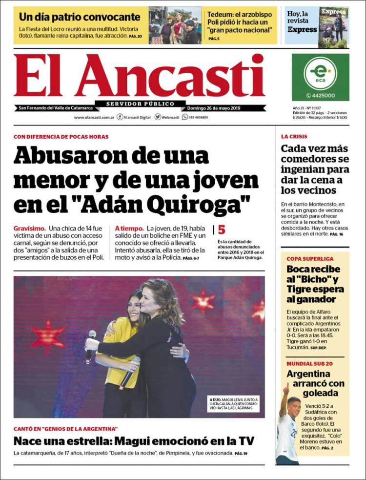 Portada de El Ancasti (Argentina)