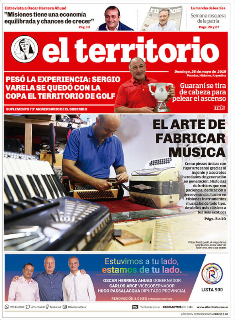 Portada de El Territorio (Argentina)