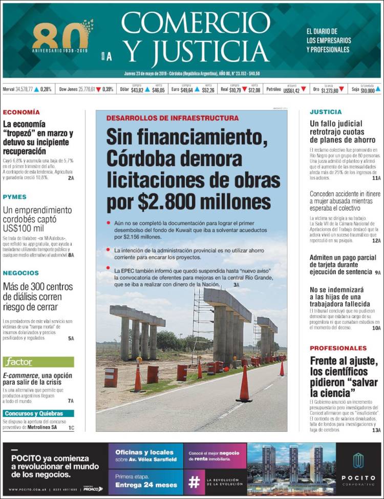 Portada de Comercio y Justicia (Argentina)