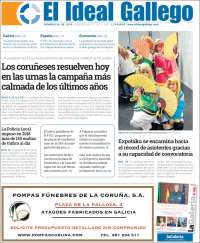 Portada de El Ideal Gallego (España)