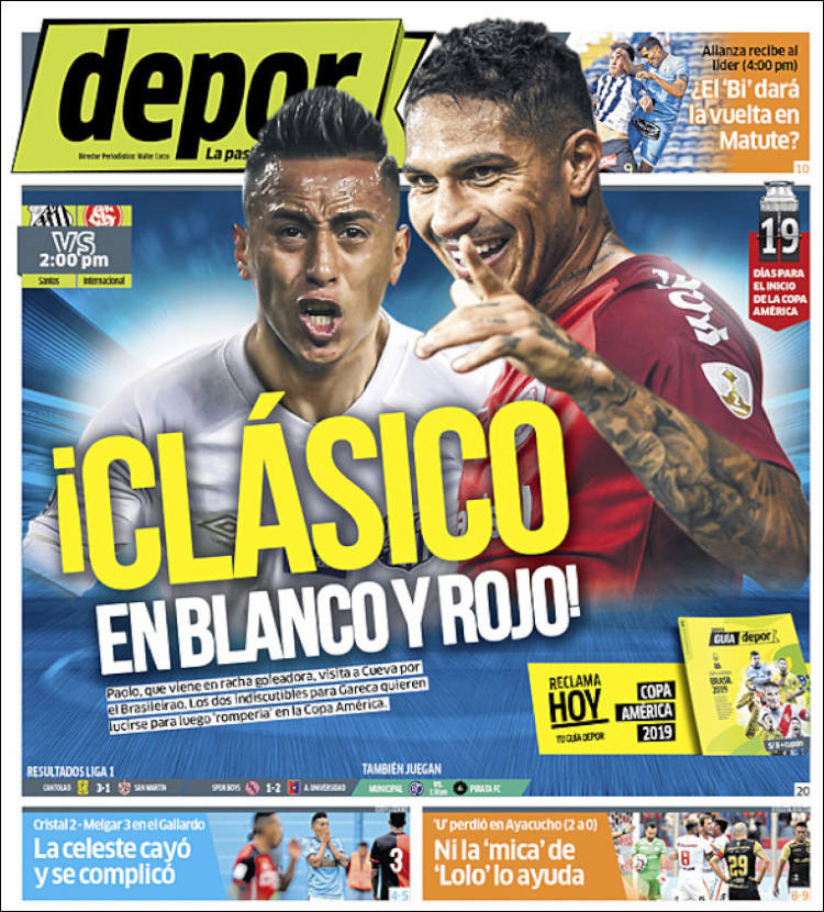 Portada de Depor (Perú)