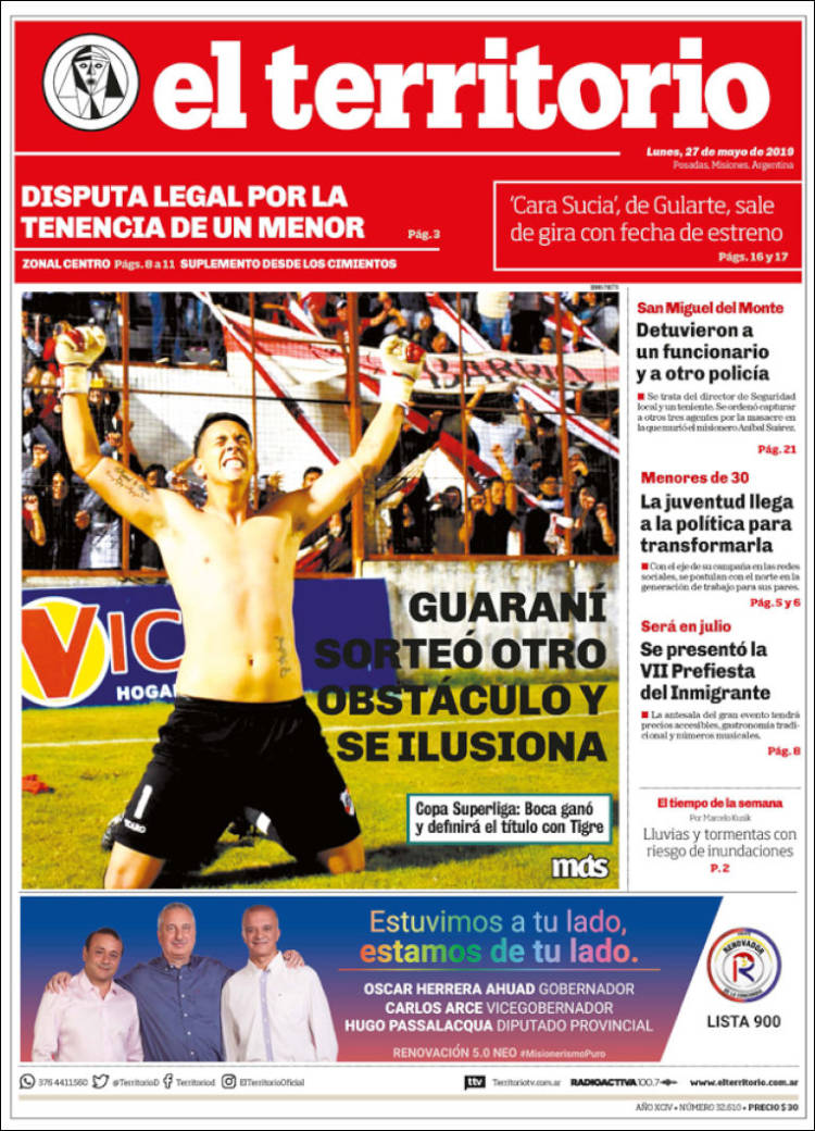 Portada de El Territorio (Argentina)