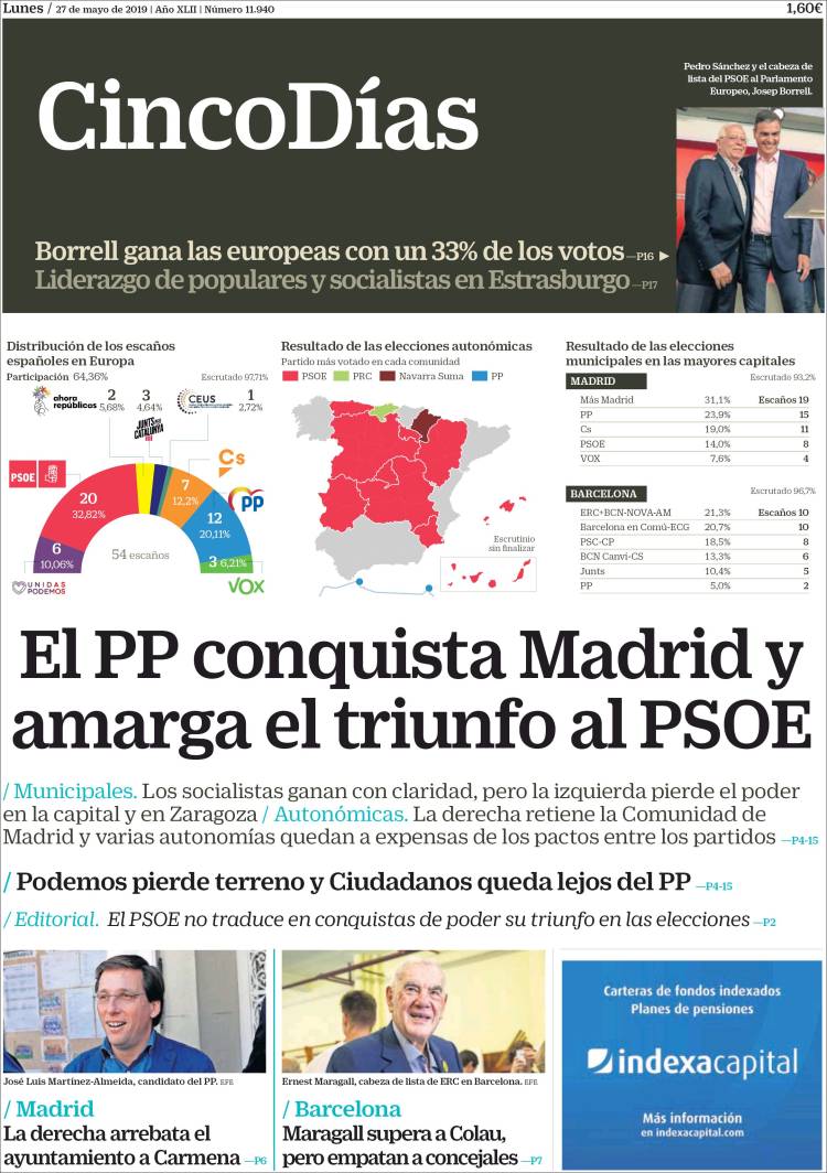 Portada de Cinco Días (Espa&ntilde;a)