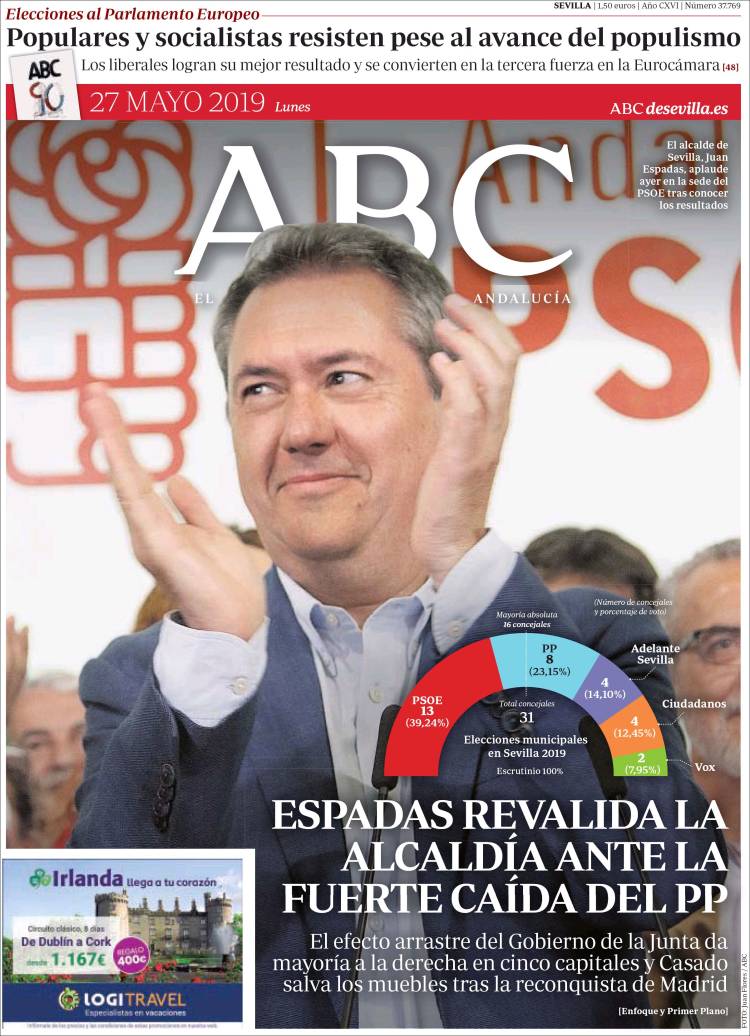 Portada de ABC - Sevilla (Espa&ntilde;a)