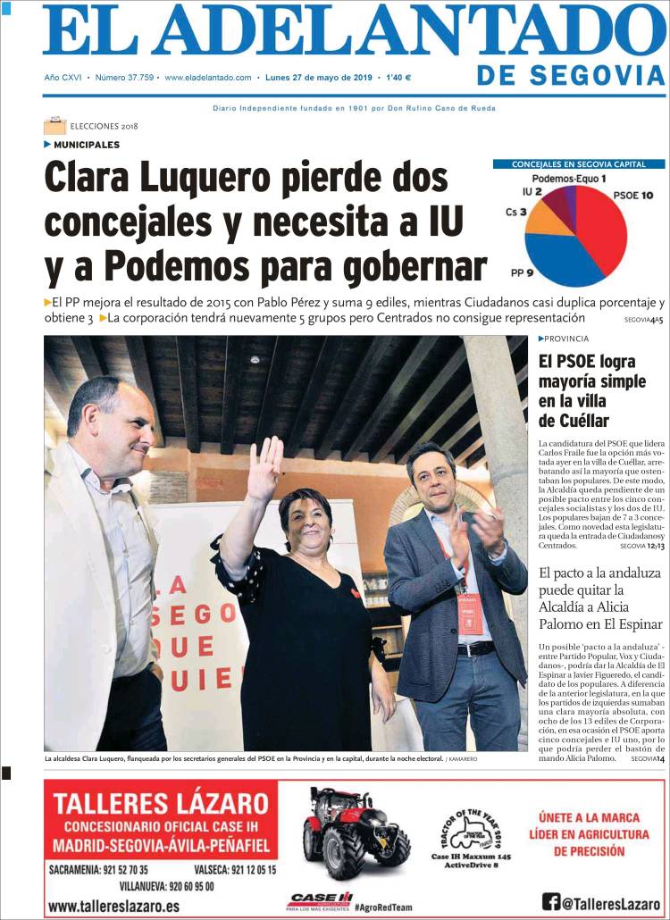 Portada de El Adelantado de Segovia (Espa&ntilde;a)